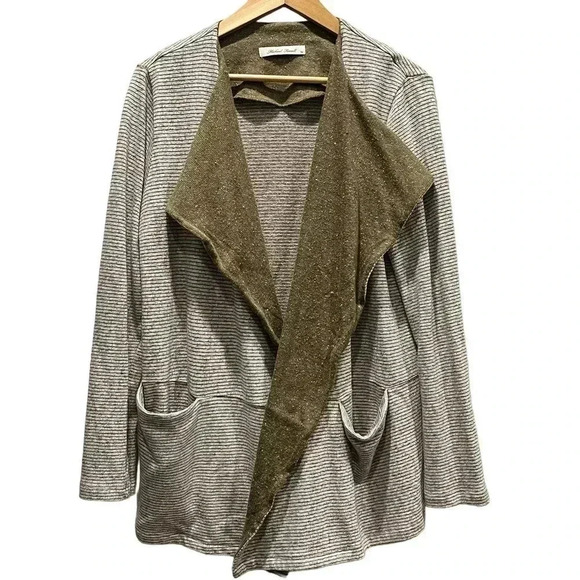 Michael Farrell‎ Olive/Tan Cardigan Medium - Picture 1 of 7